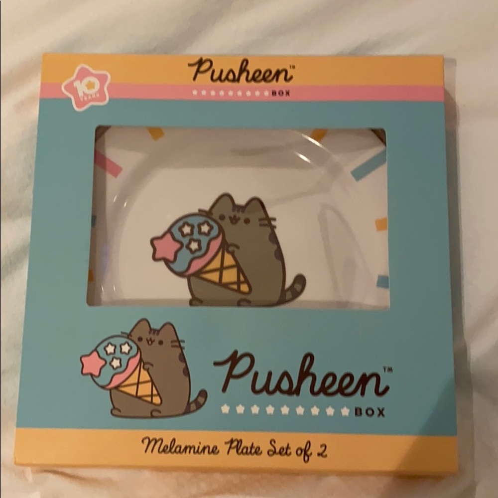 COPY - Pusheen-Melamine Plate Set of 2!